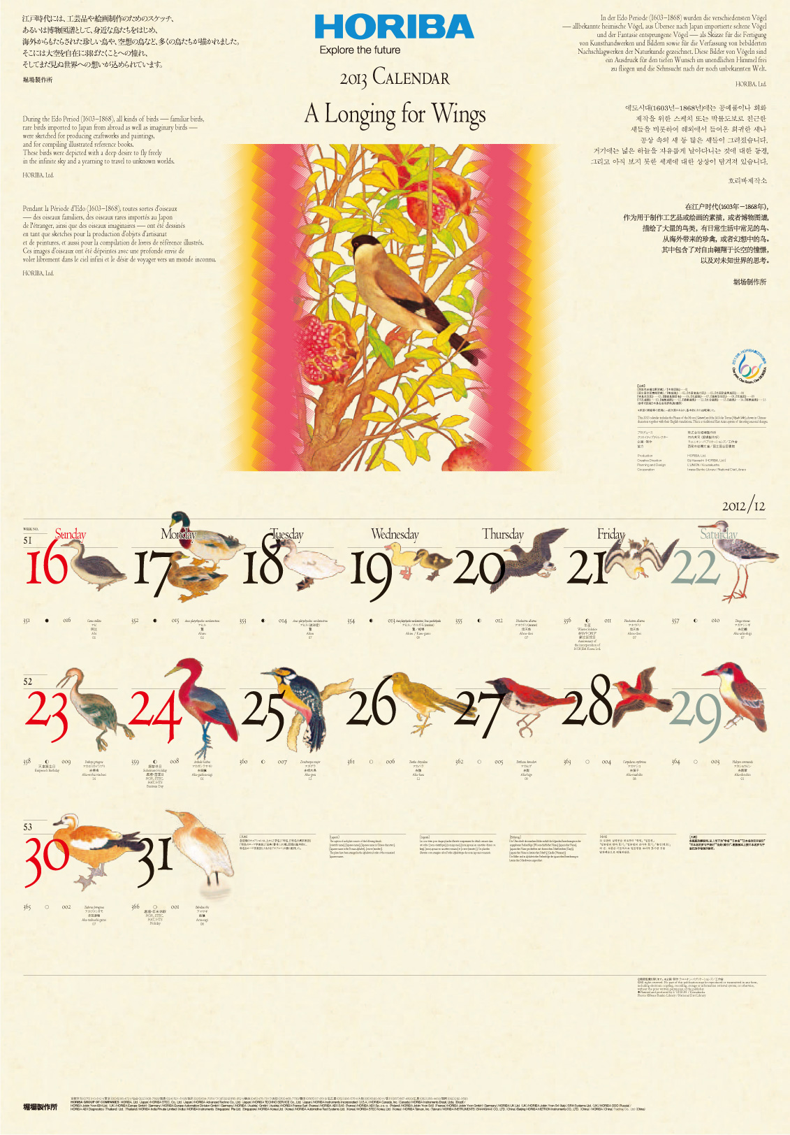 HORIBA Calendar 2013