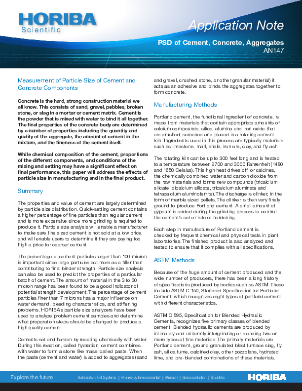 Measurement of Particle Size of Cement and Concrete Components thumbnail