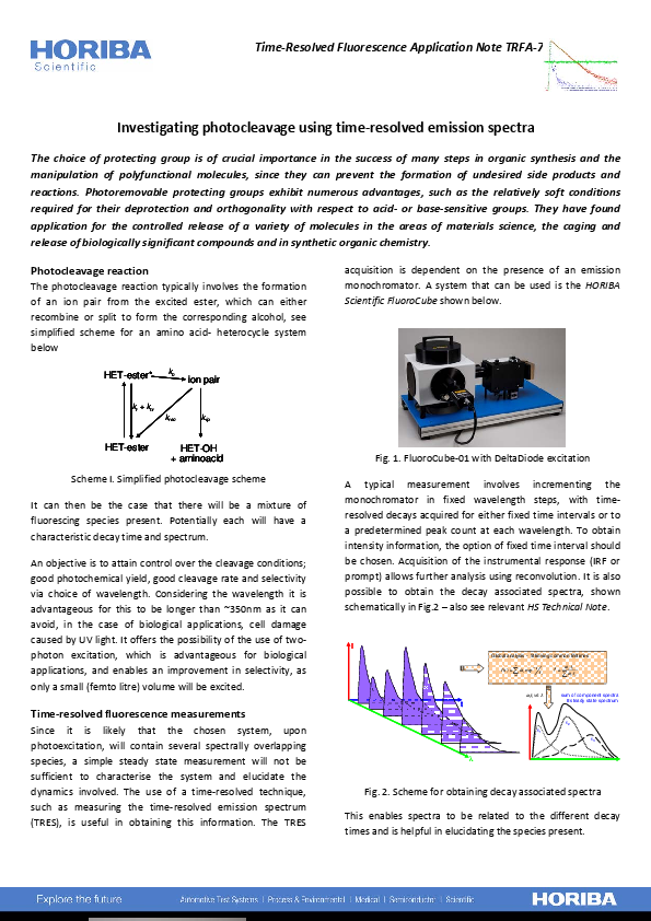 Investigating Photocleavage Using Time‐Resolved Emission Spectra thumbnail