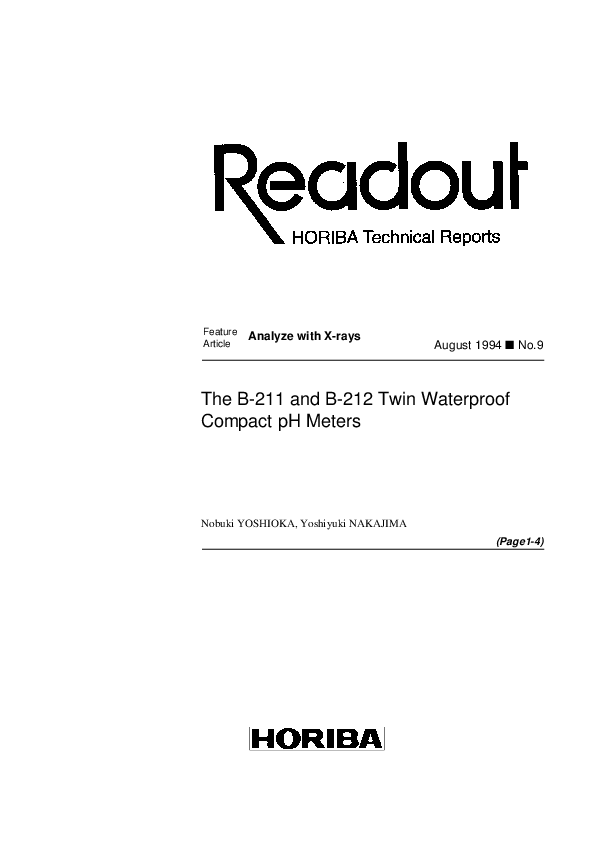 The B-211 and B-212 Twin Waterproof Compact pH Meters thumbnail