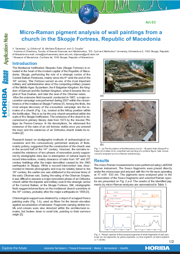 Archaeometric analysis of ancient pottery in a church thumbnail