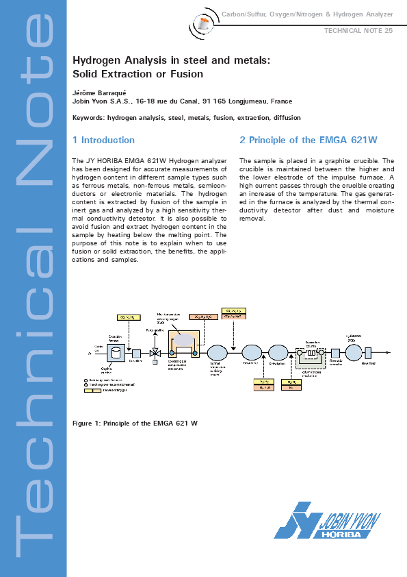 Hydrogen Analysis in Steel and Metals: Solid Extraction or Fusion thumbnail
