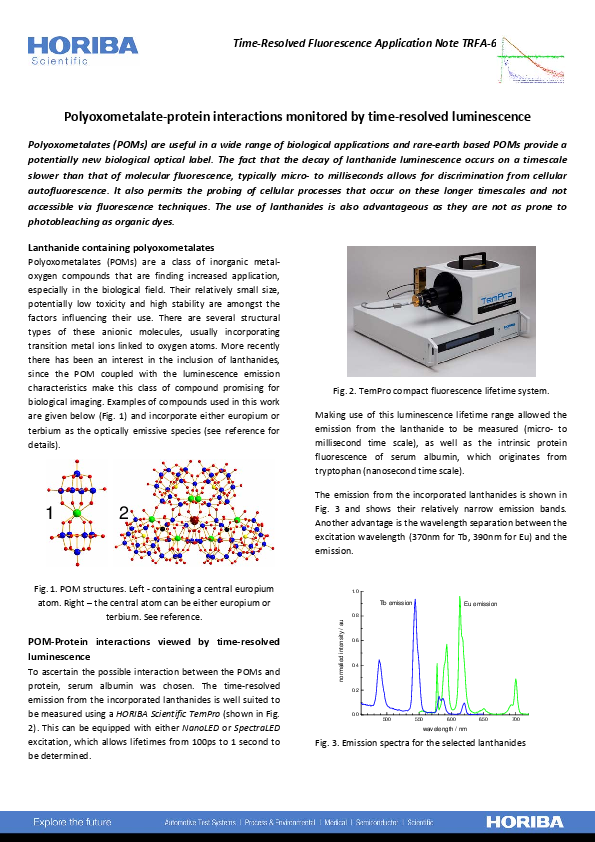 Polyoxometalate‐protein interactions monitored by time‐resolved luminescence thumbnail