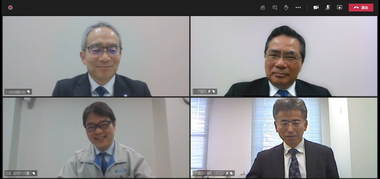 Screenshot of online meeting: Participants exchange opinions on how to keep open innovation moving forward, even during the coronavirus pandemic.