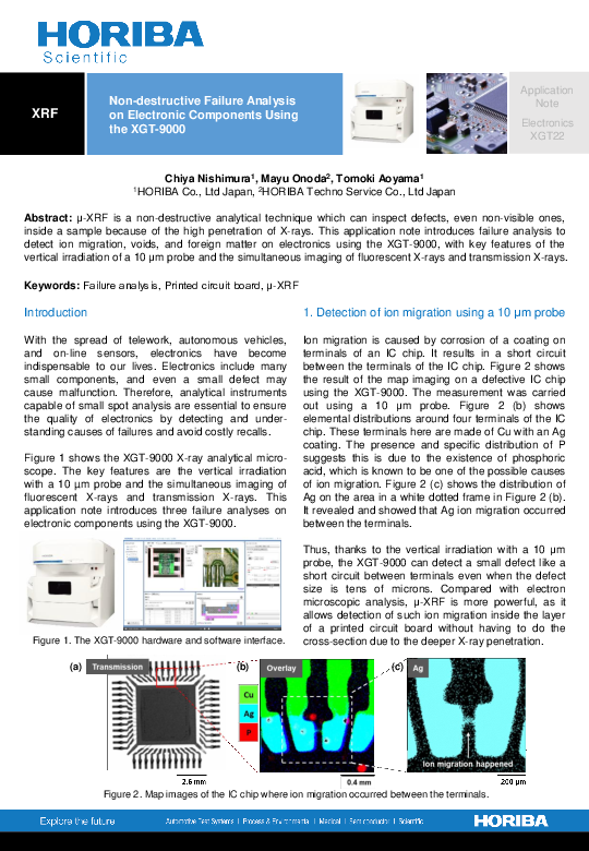 Non-destructive Failure Analysis on Electronic Components Using the XGT-9000 thumbnail