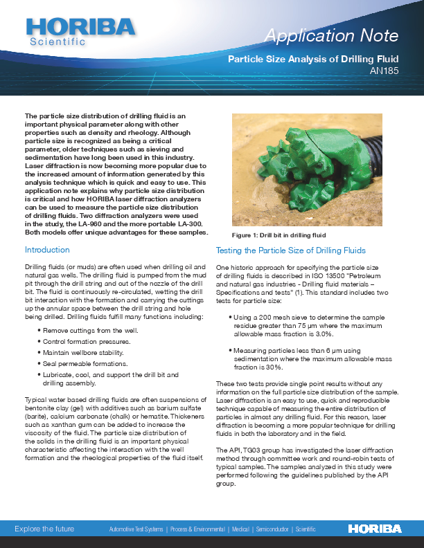 Particle Size Analysis of Drilling Fluid thumbnail