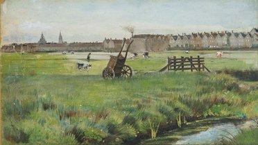 "Meadow, In the Background New Church"