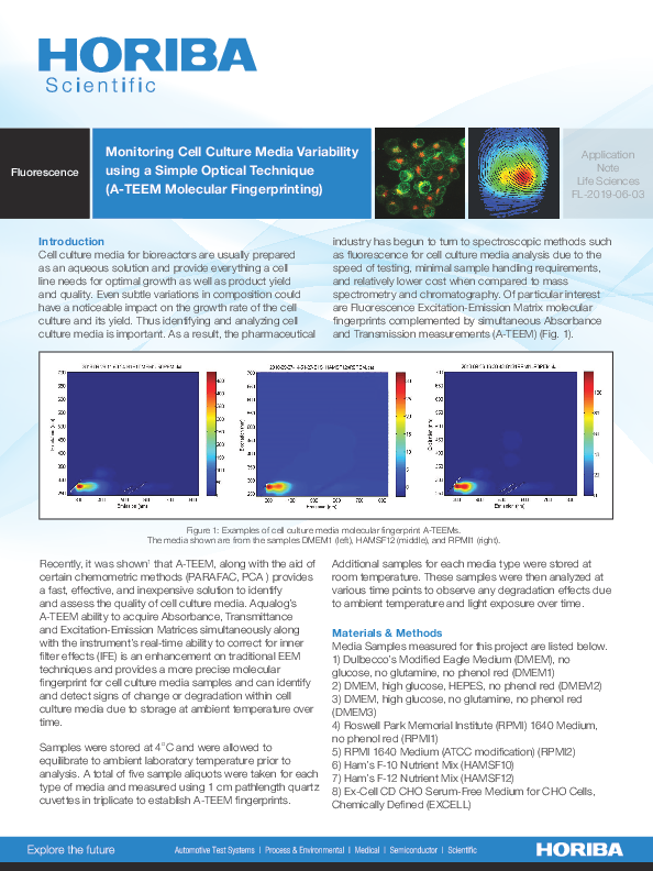Monitoring Cell Culture Media Variability using A-TEEM Spectroscopy thumbnail