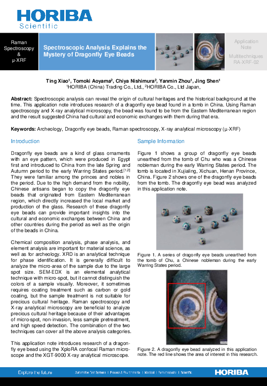 Spectroscopic Analysis Explains the Mystery of Dragonfly Eye Beads thumbnail
