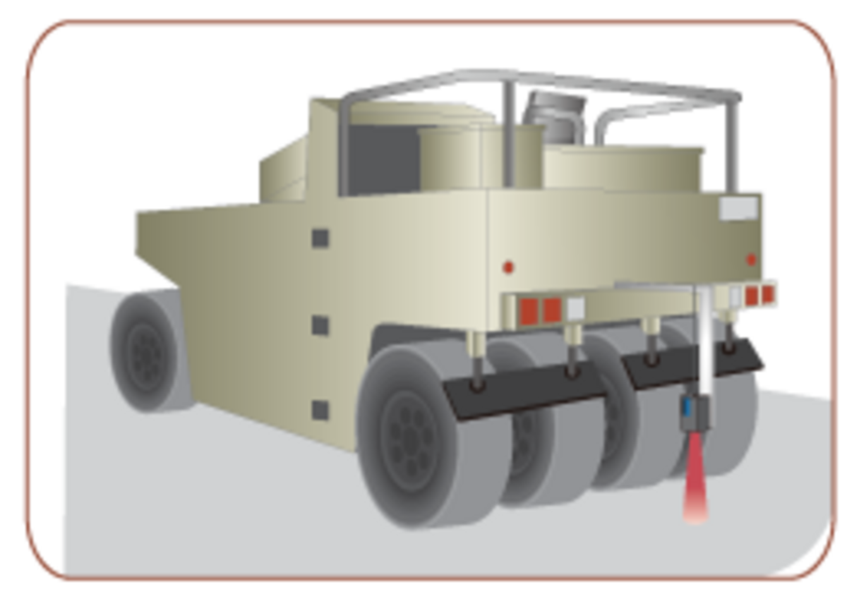 Check temperature during asphalt pavement