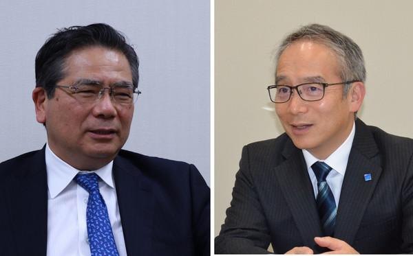 (Left) Kazuhiko Ishimura (President of AIST) (Right) Masayuki Adachi (President & COO of HORIBA)
