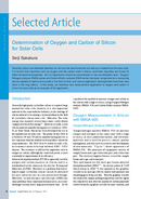 Determination of Oxygen and Carbon of Silicon for Solar Cells thumbnail