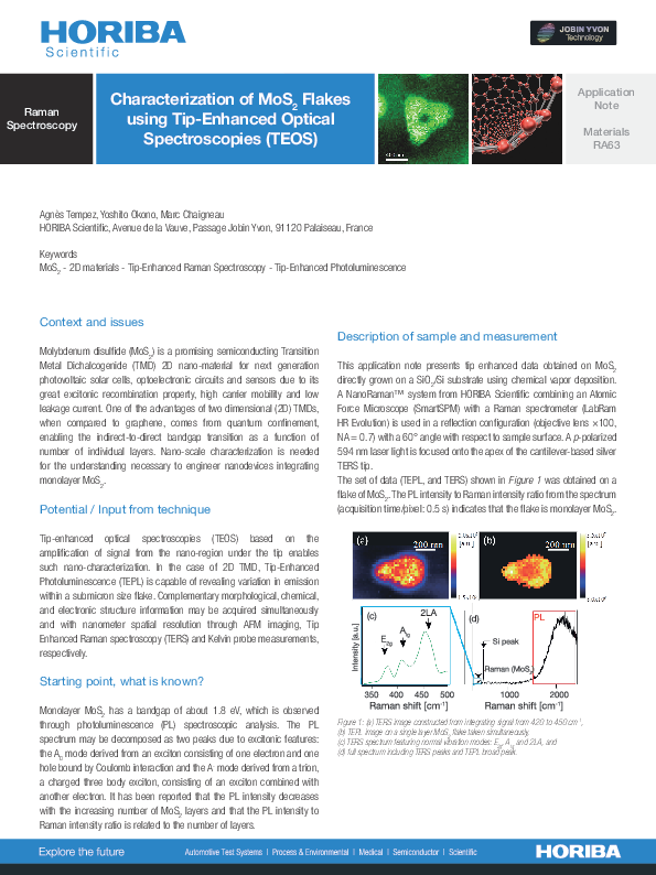 Characterization of MoS2 Flakes thumbnail