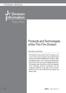 Products and Technologies of the Thin Film Division thumbnail