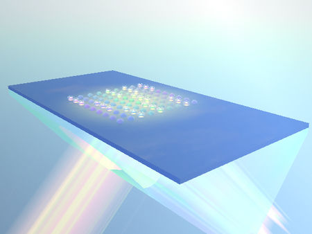 SPR phenomenon. SPR phenomenon occurs at the interface between the biochip metallic surface and the liquid medium.
