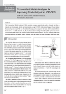 Concomitant Metals Analyser for Improving Productivity of an ICP-OES thumbnail