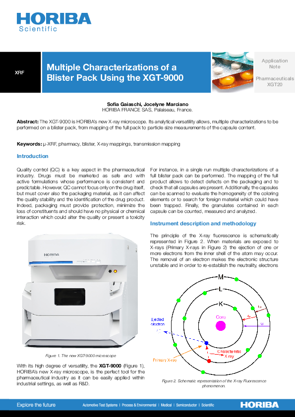Multiple Characterizations of a Blister Pack Using the XGT-9000 thumbnail