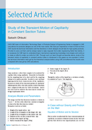 Study of the Transient Motion of Capillarity in Constant Section Tubes thumbnail