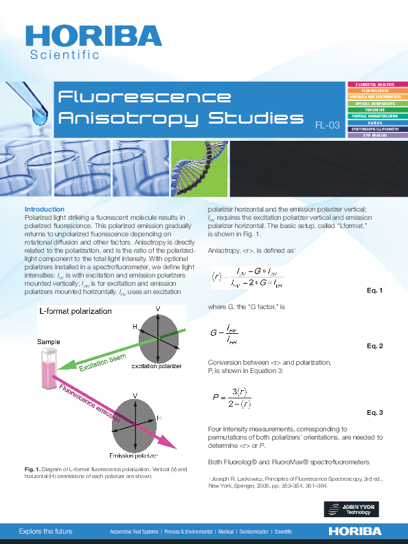 Fluorescence Anisotropy Studies thumbnail