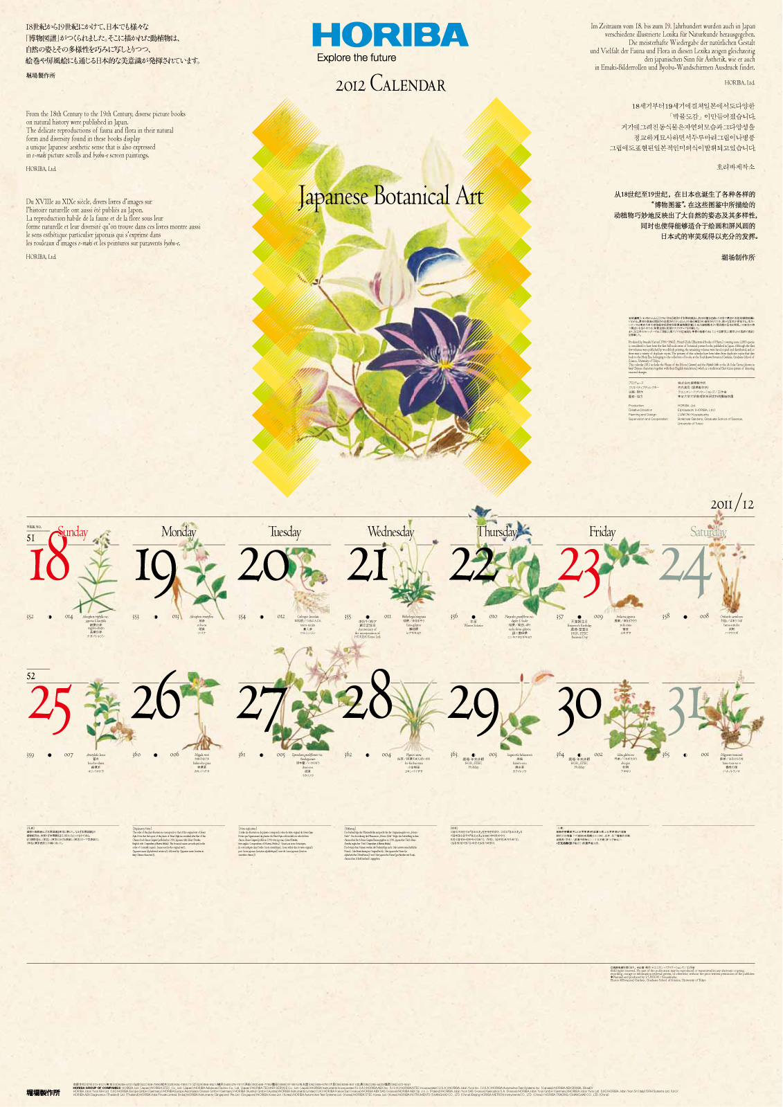 HORIBA Calendar 2012