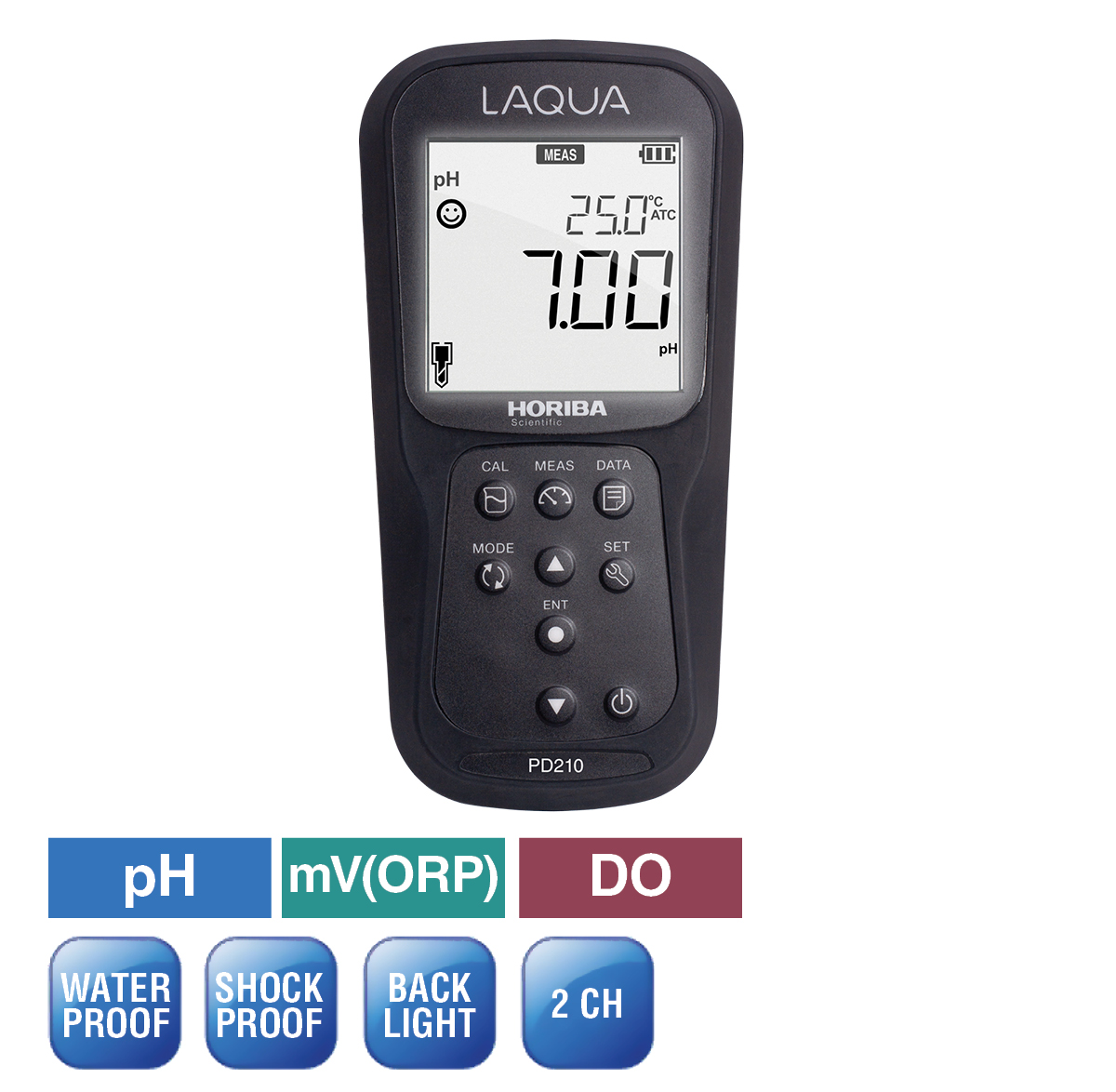 LAQUA PD210 pH/ORP/Dissolved Oxygen/Temperature Handheld Meter