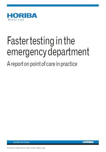 Faster testing in the emergency department_Point-of-Care Testing_2009