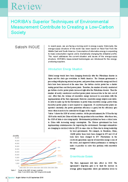 Low-Carbon Society and Environmental Improvement - HORIBA