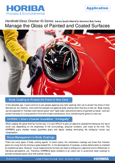 Manage the Gloss of Painted and Coated Surfaces
