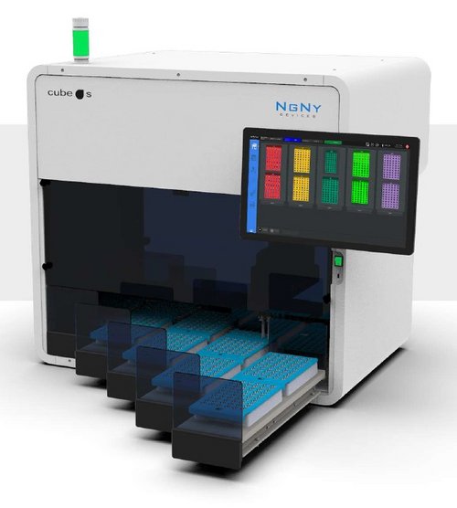 Cube S_tube sorter_picture_racks out_HORIBA Medical