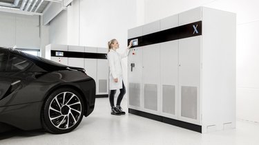Battery cycler performing charge-discharge testing to evaluate battery performance, efficiency, durability, and lifecycle characteristics.