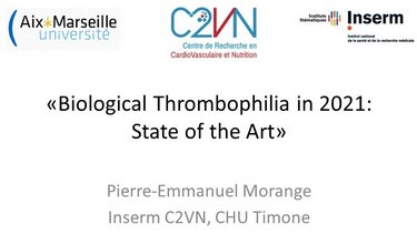 Biological Thrombophilia in 2021 State of the art HORIBA Medical