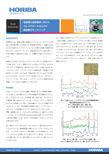 動脈硬化過程解明へ向けたコレステロールならびに脂肪酸のモニタリング