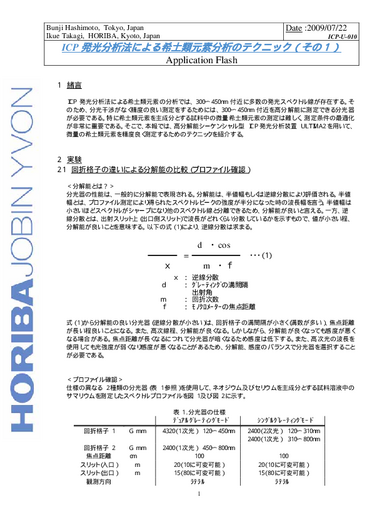 ICP発光分析 - HORIBA