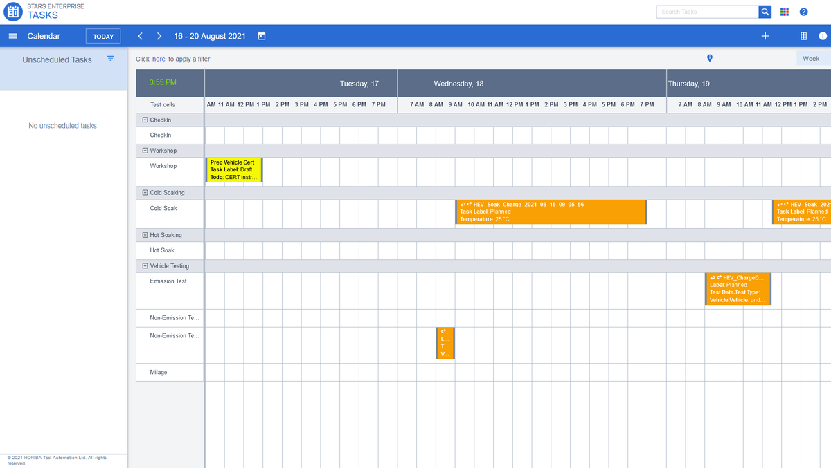 HEV Tasks Automatic Planned