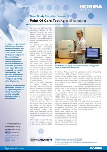 Case Study_ABX Pentra 60C+ Bedford Hospital