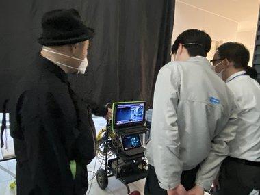 Analytical Solution Plazaでの撮影風景 Analytical Solution Plazaでの撮影風景