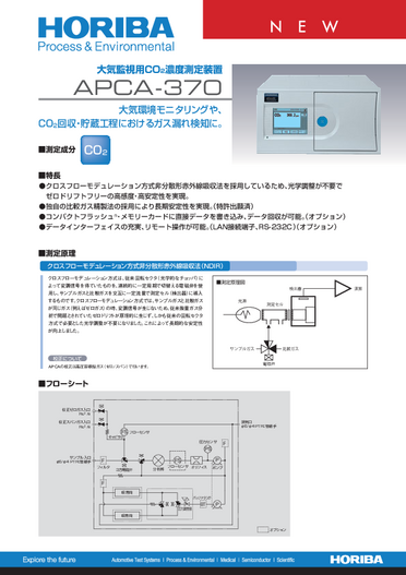APCA-370 大気監視用CO2濃度測定装置