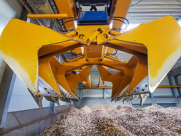 Biomass crane for handling Waste, Slag, Sludge, Straw bale