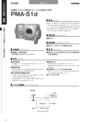 PMA-51 磁気ダンベル式酸素分析計