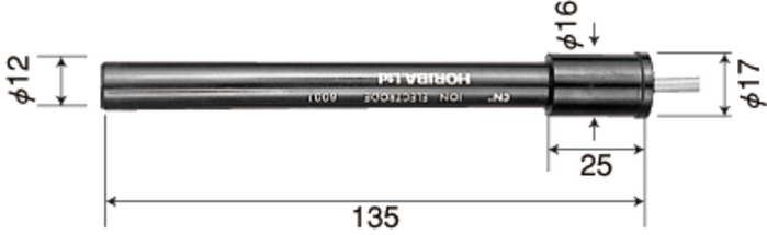 堀場 シアン化物イオン電極 8001-10C ( 3014094393 ) (株)堀場製作所