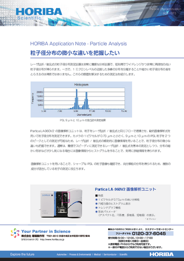 粒子径分布の微小な違いを把握したい