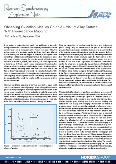 Observing Oxidation Kinetics On an Aluminum Alloy Surface With Fluorescence Mapping