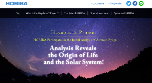 HORIBA Opens The Special Site About Analysis In Hayabusa2 Project！ - HORIBA