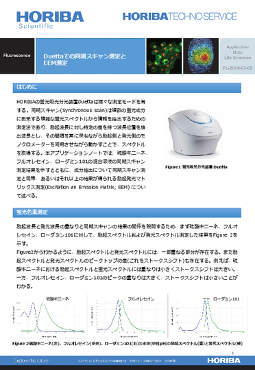 Duettaでの同期スキャン測定とEEM測定