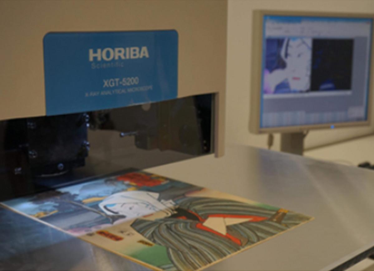 Analyzing Ukiyo-e using the XGT-5200 X-ray Analytical Microscope open chamber model