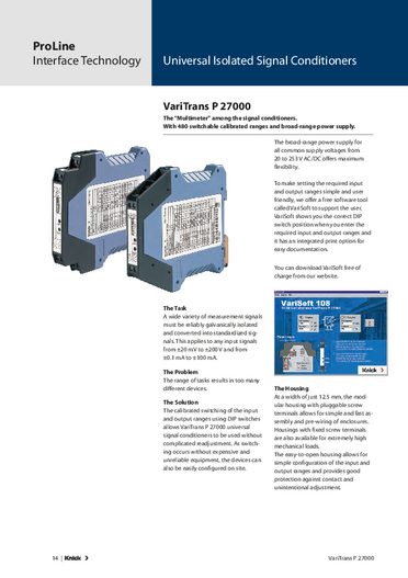 アイソレータ（フリーレンジ型） <VariTrans P27000>
