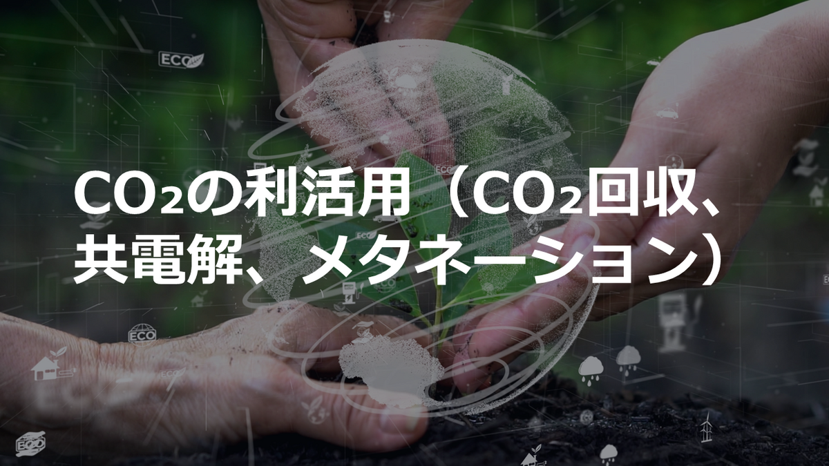 CO₂の利活用（CO₂回収、共電解、メタネーション）
