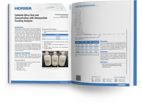 Colloidal Silica Size and Concentration with Nanoparticle Tracking Analysis