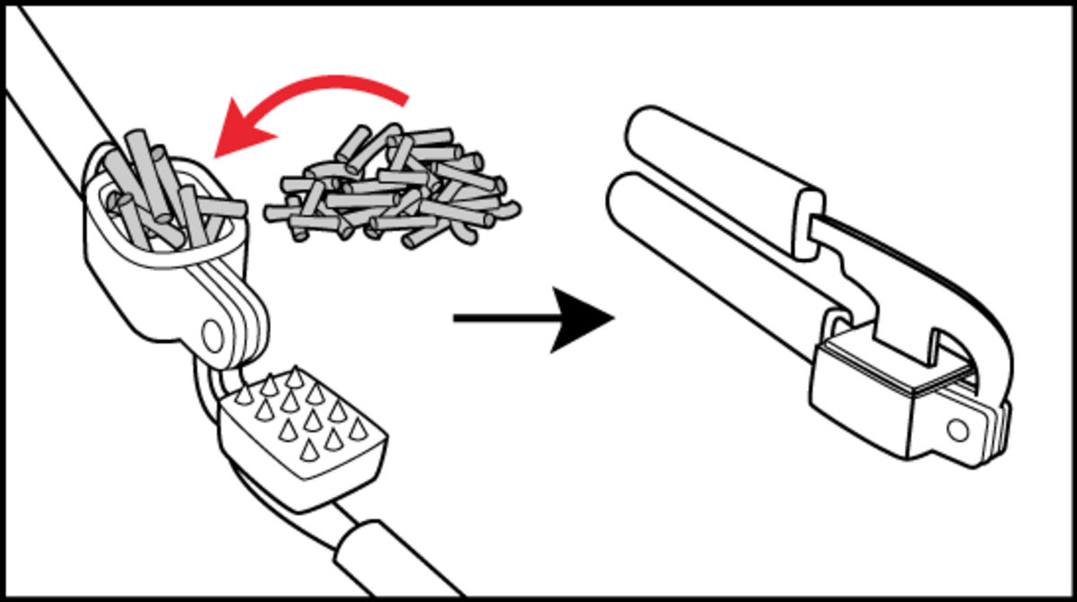 Press ﬁrmly to extract sap