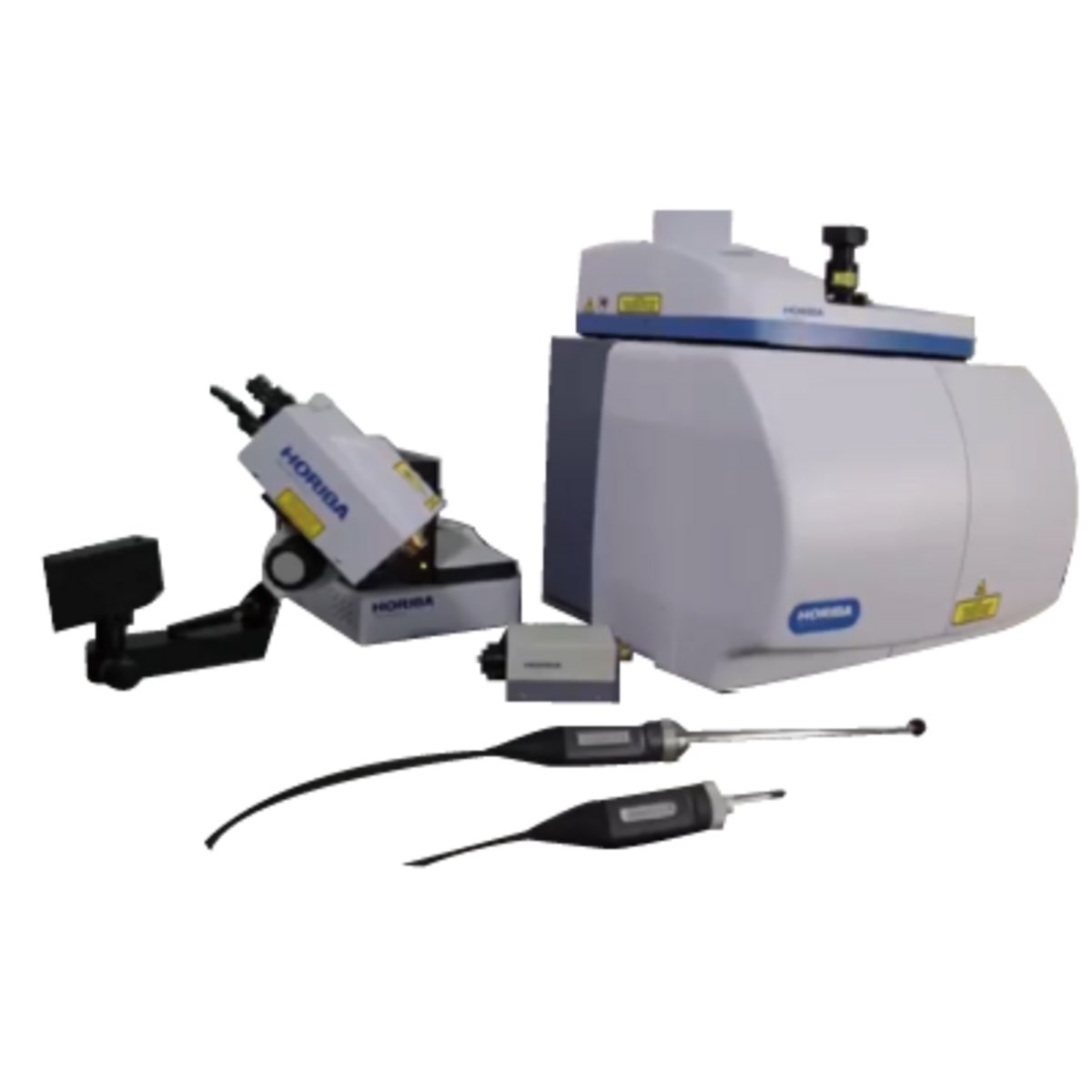 顕微ラマンと組み合わせたプローブシステム構成例